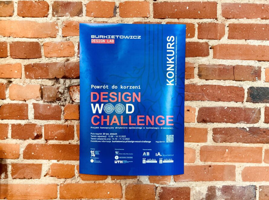 plakat na cegłach - design wood challenge