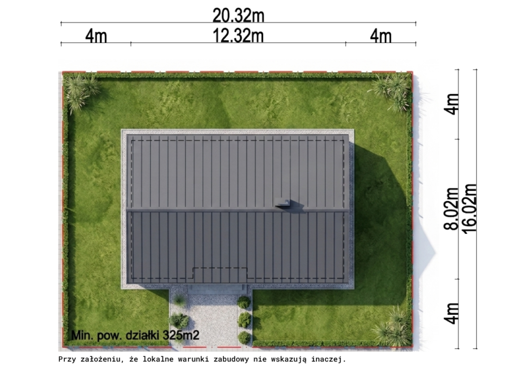 minimalne wymiary działki y home 82