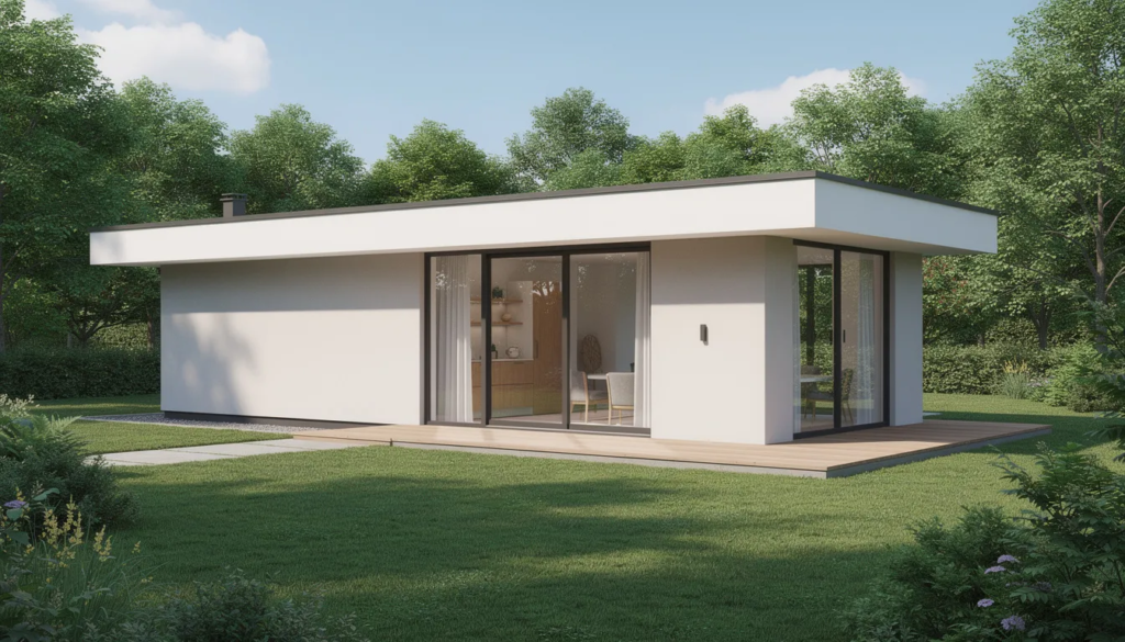 nowoczesny parterowy dom prefabrykowany